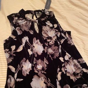 Tommy Hilfiger sleeveless print velour top
